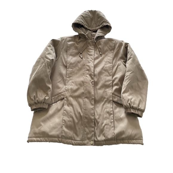 London Fog Jackets & Blazers - London Fog Women's Winter Coat Removable Hood Size Large‎ Zip Snap Closure Soft
